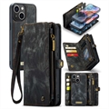 iPhone 15 Plus Caseme 2-in-1 Multifunctionele Portemonnee Hoesje - Zwart