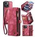 iPhone 15 Plus Caseme 2-in-1 Multifunctionele Portemonnee Hoesje - Rood