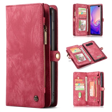 Caseme 2-in-1 Multifunctionele Samsung Galaxy S10+ Wallet Case - Rood