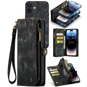 Caseme 2-in-1 Multifunctionele iPhone 12/12 Pro Portemonnee Hoesje - Zwart