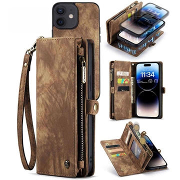 Caseme 2-in-1 Multifunctionele iPhone 12/12 Pro Portemonnee Hoesje - Bruin