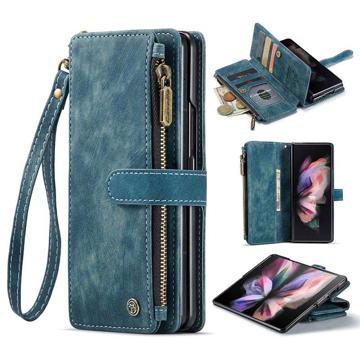 Caseme C30 Multifunctionele Samsung Galaxy Z Fold4 Portemonnee Hoesje - Blauw