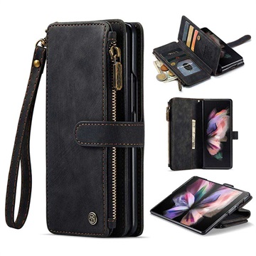 Caseme C30 Multifunctionele Samsung Galaxy Z Fold4 Portemonnee Hoesje - Zwart