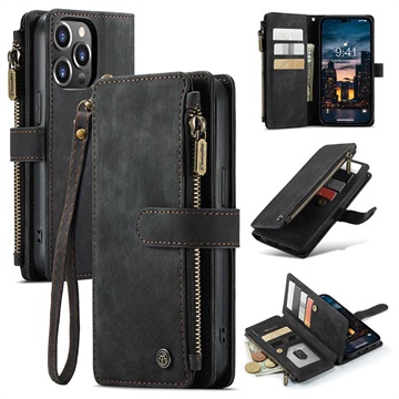 Caseme C30 Multifunctionele iPhone 14 Pro Max Portemonnee Hoesje - Zwart