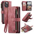 Caseme C30 Multifunctionele iPhone 14 Pro Max Portemonnee Hoesje - Rood