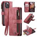 Caseme C30 Multifunctionele iPhone 14 Pro Portemonnee Hoesje - Rood