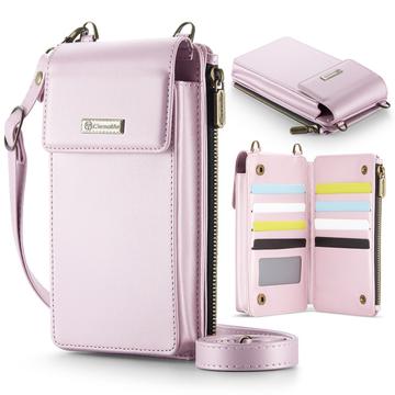 Caseme ME50 Universele Crossbody Tas met RFID Bescherming - 4"-7.3" - Roze
