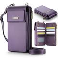 Caseme ME50 Universele Crossbody Tas met RFID Bescherming - 4"-7.3" - Paars