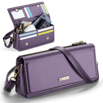 Caseme Me30 3-in-1 Crossbody Telefoontas - 4"-7.5" - Paars