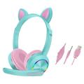 Cat Ears AKZ-020 Bedrade koptelefoon met kabel voor kinderen / Gaming-koptelefoon met microfoon - Baby Blauw