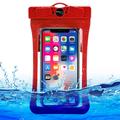 IPX8 universele waterdichte hoes met ruitpatroon - 6.8" - Rood