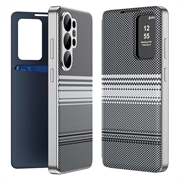 Samsung Galaxy S26 Ultra Smart View-flipcase met ruitjespatroon en kaartsleuf