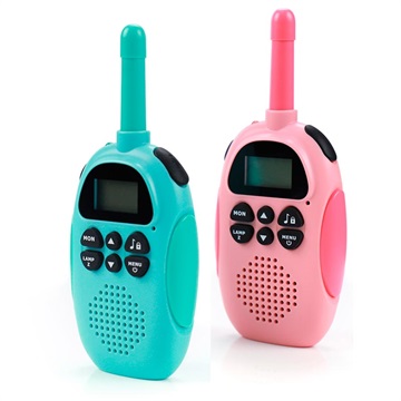 Walkie-Talkie voor Kinderen met Oplaadbare Batterij - Groen / Roze