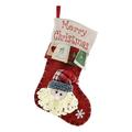 Kerstsok met 3D-figuurtje – 46 x 30cm – Kerstman