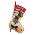 Kerstsok met 3D-figuurtje – 46 x 30cm – Sneeuwpop