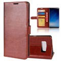 Samsung Galaxy Note8 Klassiek Wallet Case - Bruin