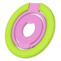 Magnetische telefoonringhouder met kleurblokken - Compatibel met MagSafe - Groen