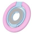 Magnetische telefoonringhouder met kleurblokken - Compatibel met MagSafe - Roze