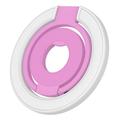 Magnetische telefoonringhouder met kleurblokken - Compatibel met MagSafe - Wit
