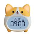 Corgi-hond LED-wekker met nachtlampje - geel