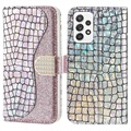 Croco Bling Serie Samsung Galaxy A53 5G Portemonnee Hoesje