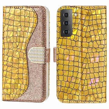 Croco Bling Serie Samsung Galaxy S22+ 5G Wallet Case