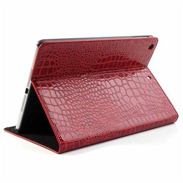 iPad Air Folio Tas - Crocodile - Rood