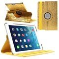 iPad Air Rotary Smart Leren Tas - Crocodile - Goud