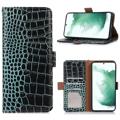 Crocodile Samsung Galaxy A14 Wallet Leren Hoesje met RFID - Groen
