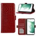 Crocodile Samsung Galaxy A14 Wallet Leren Hoesje met RFID - Rood