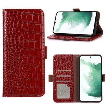 Crocodile Samsung Galaxy A14/A14 5G Wallet Leren Hoesje met RFID