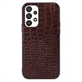 Krokodil Series Samsung Galaxy A53 5G Hybride Hoesje - Coffee