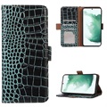 Crocodile Series Samsung Galaxy S21 FE 5G Wallet Leren Hoesje met RFID