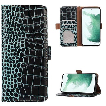 Crocodile Series Samsung Galaxy S21 FE 5G Wallet Leren Hoesje met RFID