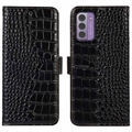 Nokia G42 Crocodile Series Wallet Leren Hoesje met RFID