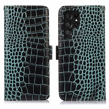 Samsung Galaxy S26 Ultra Crocodile Series Wallet Leren Hoesje met RFID
