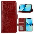 Crocodile Series iPhone 14 Wallet Leren Hoesje met RFID