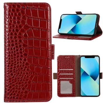 Crocodile Series iPhone 14 Wallet Leren Hoesje met RFID