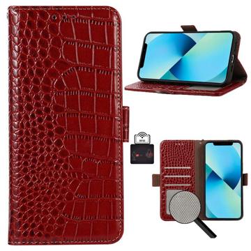 Crocodile Xiaomi Redmi A1+ Wallet Leren Hoesje met RFID - Rood