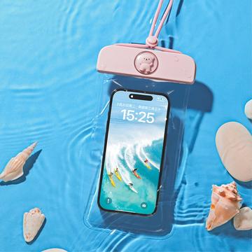 Schattige Beer Smartphone Waterdichte Hoes - 7.2" - Roze