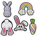 Leuke set decoratieve 3D-stickers - 5 stuks - Konijntje