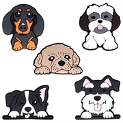 Leuke set decoratieve 3D-stickers - 5 stuks - Hond