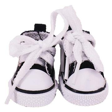 Schattige Mini Veterschoenen voor Labubu 17cm - Zwart