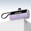 Cyke X3 Lightning Power Bank w.USB-C, USB-A kabels - 5000mAh - Paars