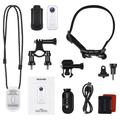 D100 2K mini-duimcamera met accessoires - Wit / Zwart