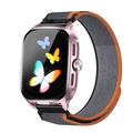 D20-smartwatch met draadloze oortjes, AI-vertaling - nylon band - roségoud