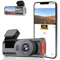 D28 4K-dashcam met twee kanalen, wifi, ADAS en BSD-waarschuwingen – zwart