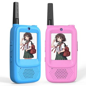 D3 Walkie Talkie voor kinderen met camera en display - 2 stuks. - Roze / Blauw