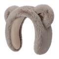 DEZ45 Schattige Pluche Winter Oor Hoofdband / Oorwarmers - Grijs