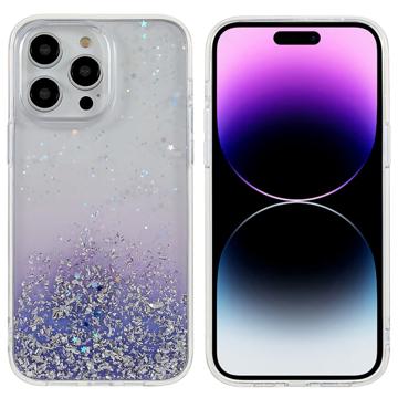 Dfans Starlight Glitter iPhone 14 Pro Max Hybride Hoesje - Paars